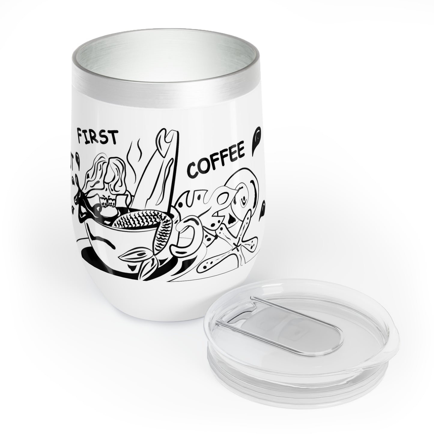First Coffee Stainless Cup