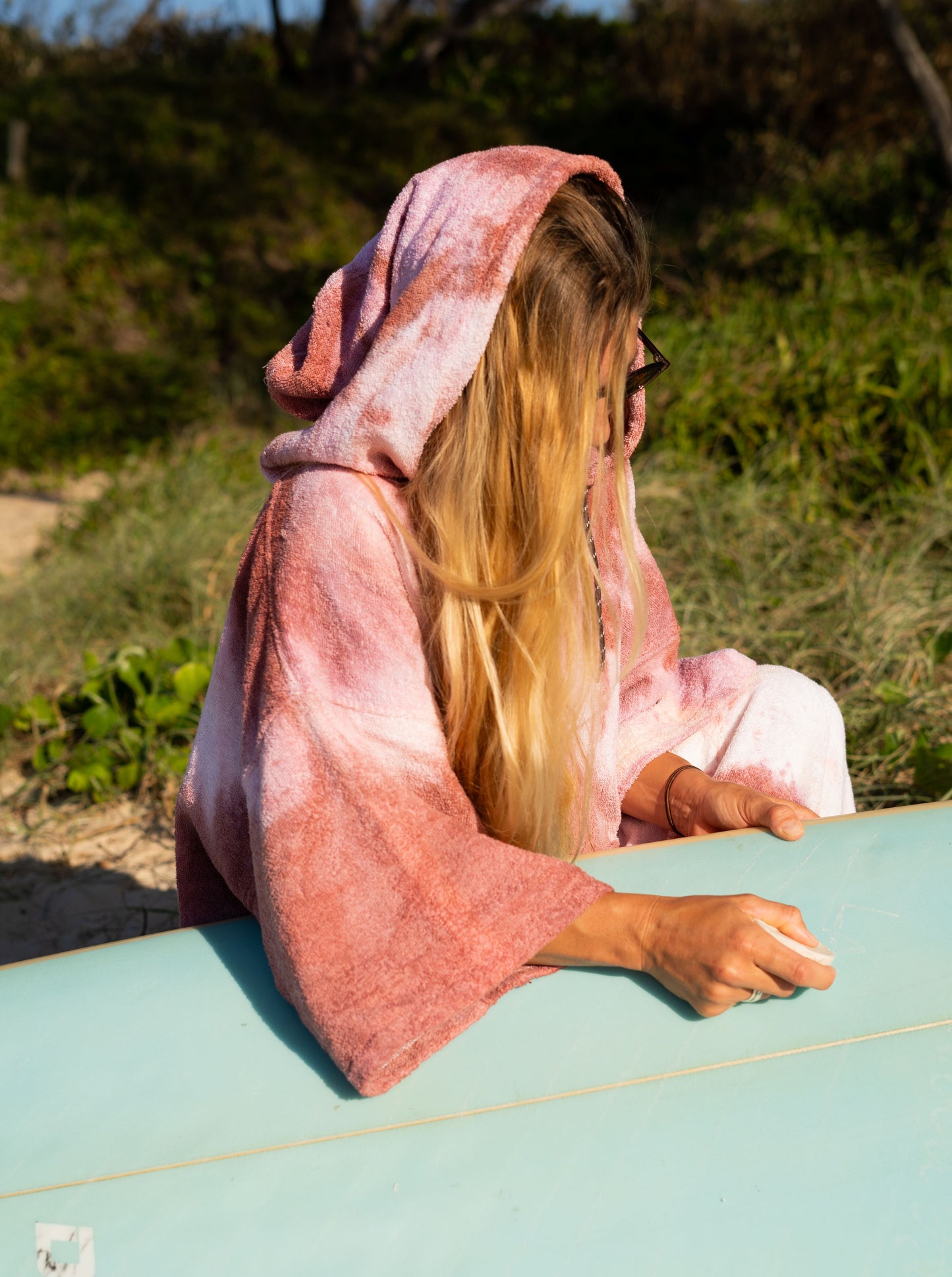 cotton poncho hand dye in australia customisable