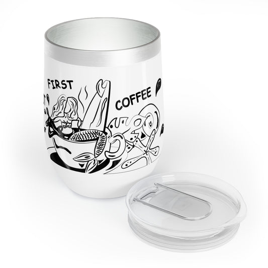 First Coffee Stainless Cup