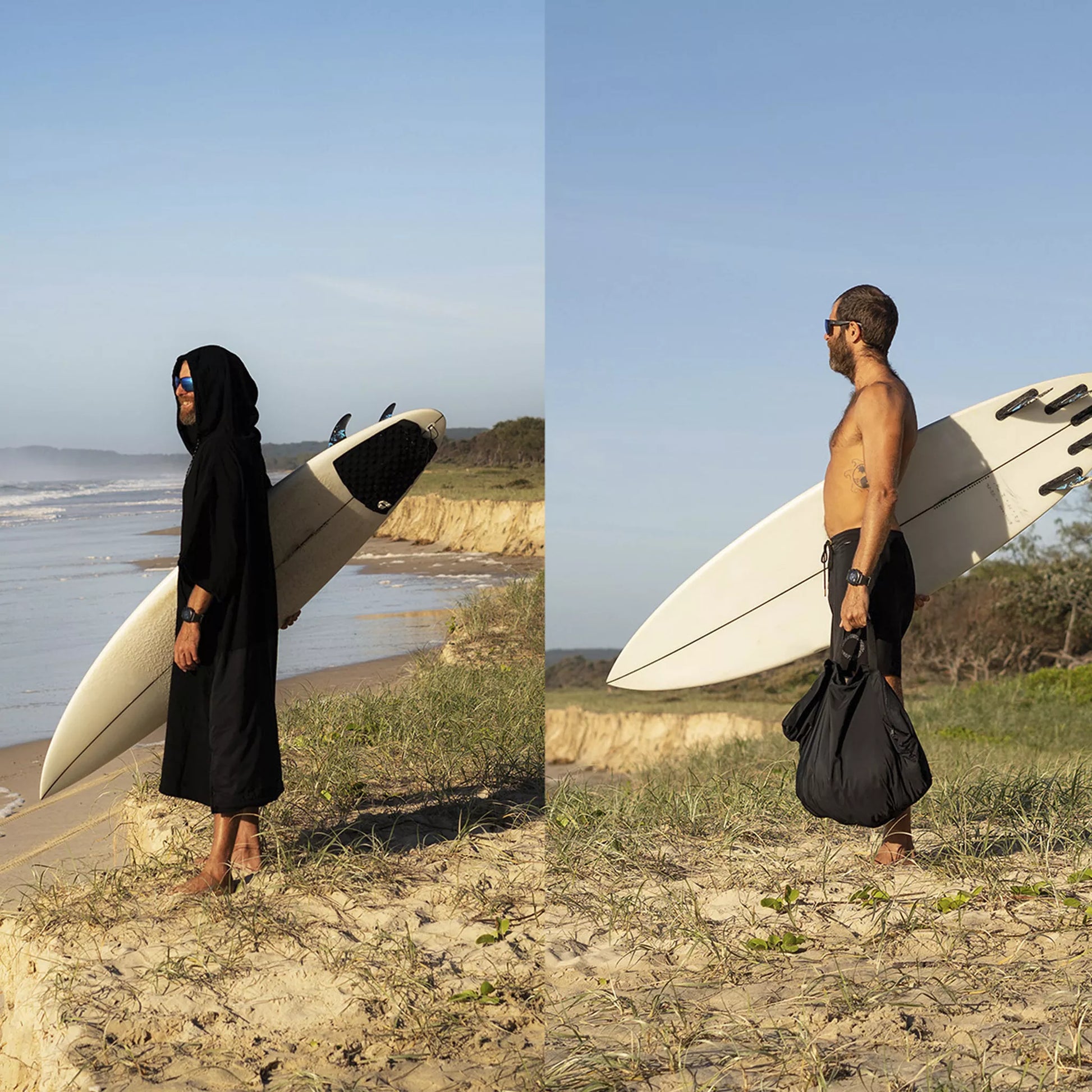 Latina Beach Black Towel Poncho Australia