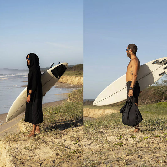 Latina Beach Black Towel Poncho Australia