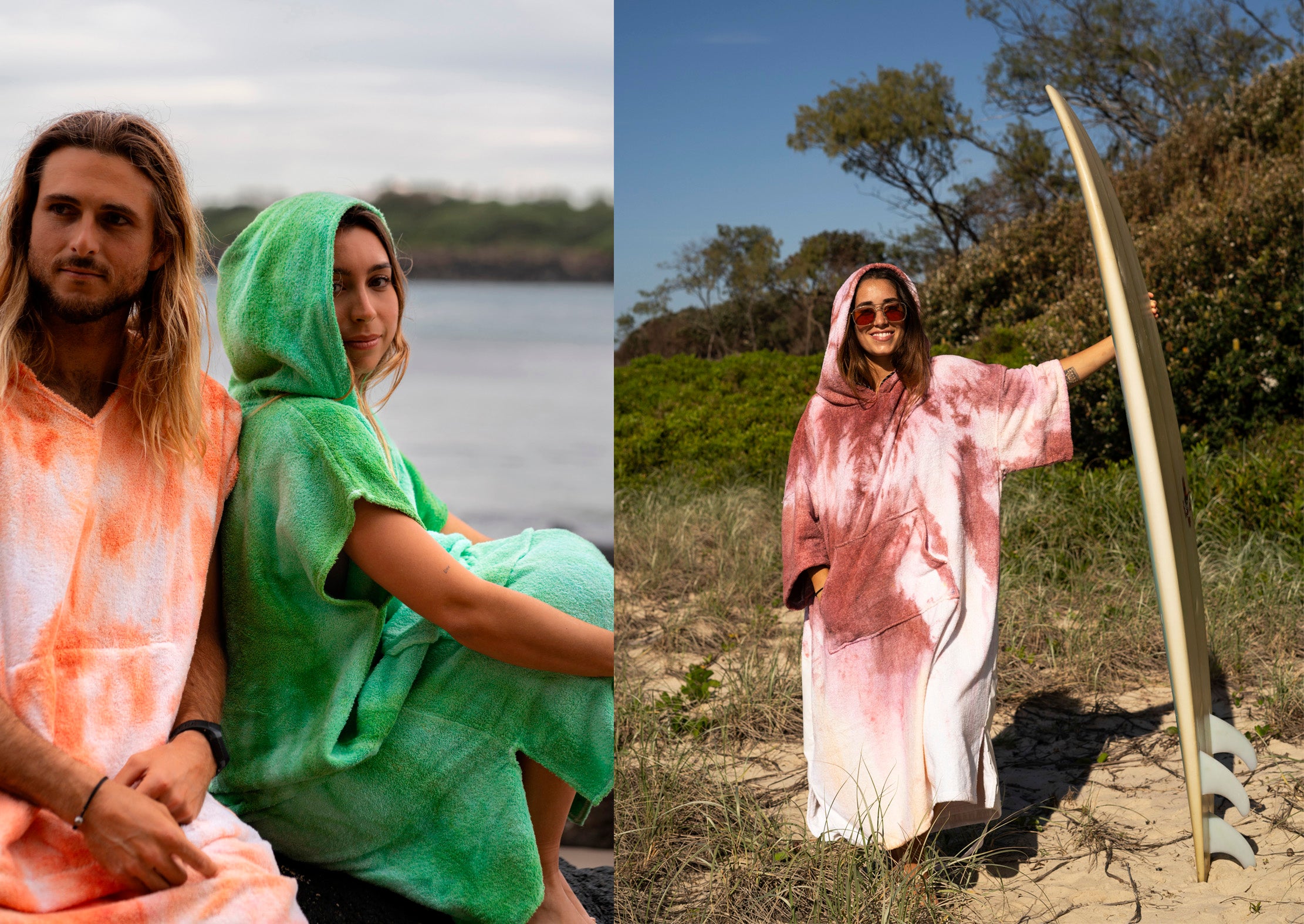 Hooded beach towel poncho 