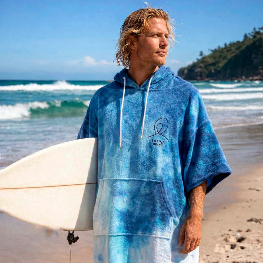 Deep Water Hand-Dyed Surf Poncho