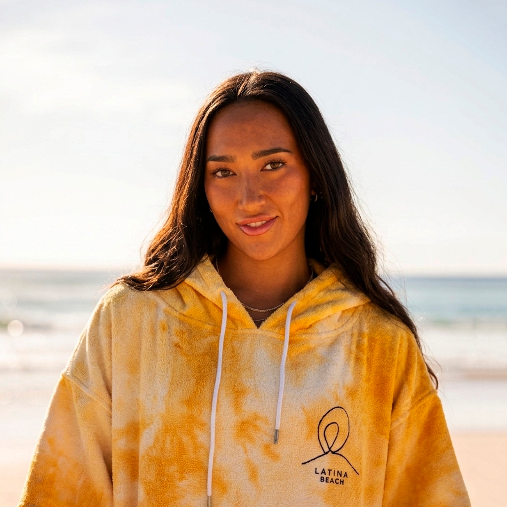 Yellow cotton vibrant poncho