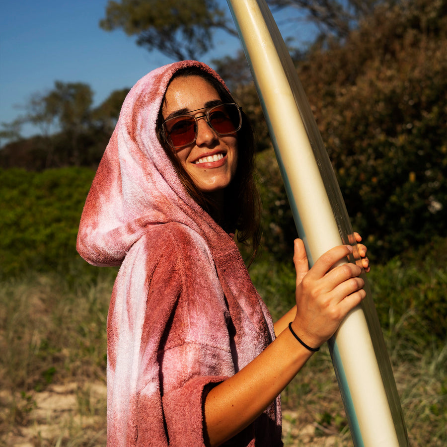Natural Mud Hand-Dyed Surf Poncho